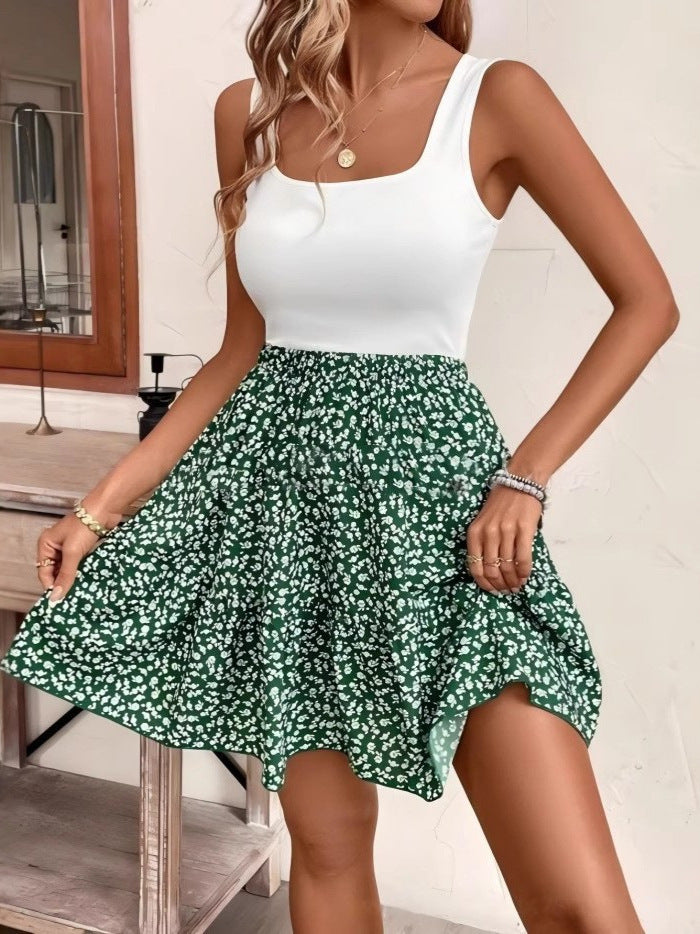 A-Linien Kleid mit Blumenprint und Westendesign – Bild 4 | LuxeStyle