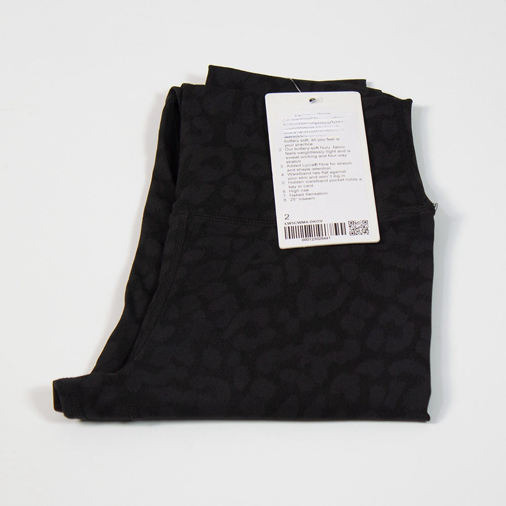 High-Waist Yoga-Hose mit Print