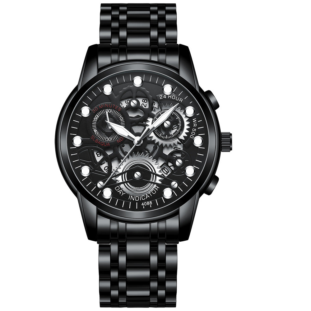 Quarz-Herrenuhr mit Leuchtanzeige – Bild 2 | LuxeStyle