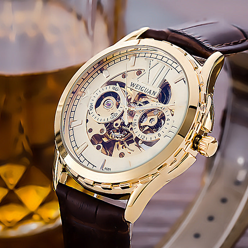 Mechanische Herrenuhr, wasserdicht, leuchtend – Bild 5 | LuxeStyle