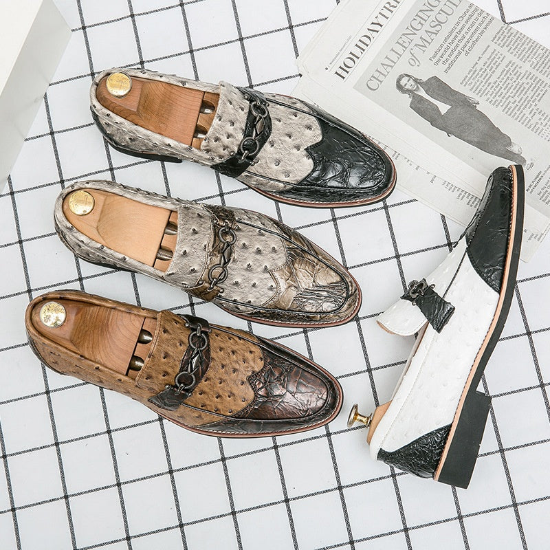 Freizeitschuhe aus Leder mit Muster