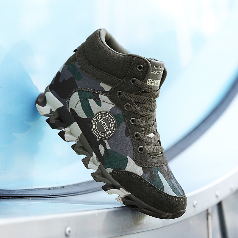 Trendige Camouflage Plateau-Sneakers für Damen