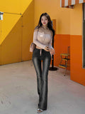 Slim Fit Jeans mit hohem Bund
