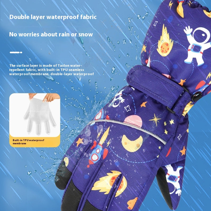 Warme, wasserdichte Kinder-Winterhandschuhe