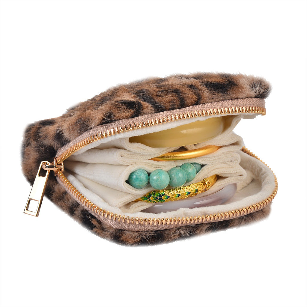 Fleece-Gepäcktasche mit Leoparden-Print | LuxeStyle