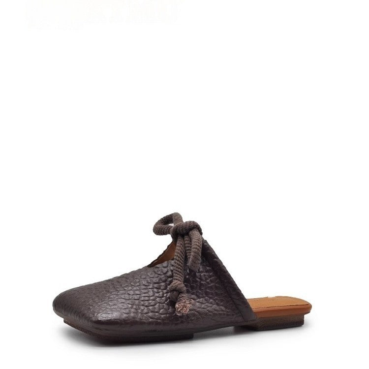 Retro-Sandalen mit eckiger Spitze