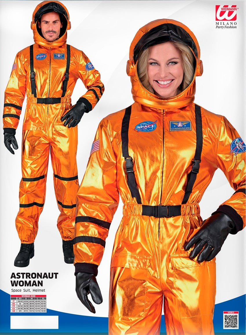 Kostüm Astronautin Orange · Gr. S