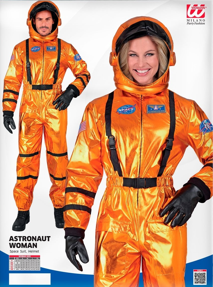 Kostüm Astronautin Orange · Gr. XL