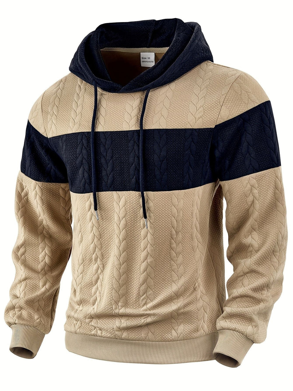 Herren Sweatshirt mit Farbfeldern und Jacquard-Wirkung