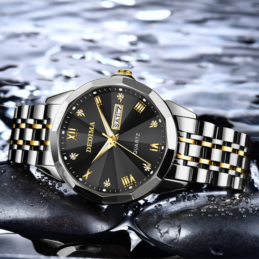 Wasserdichte, superleuchtende Herrenuhr