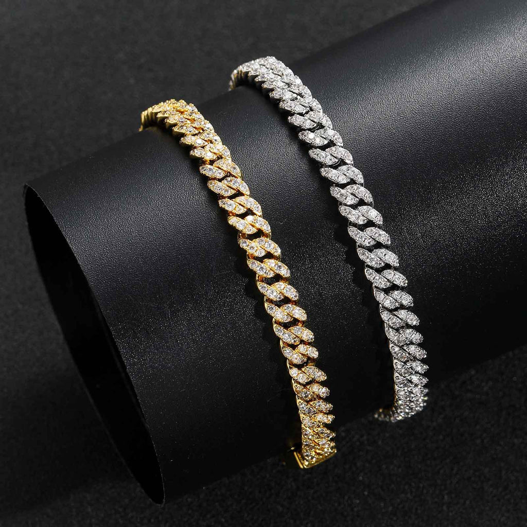 Eleganter Herrenarmreif mit Zirkonia