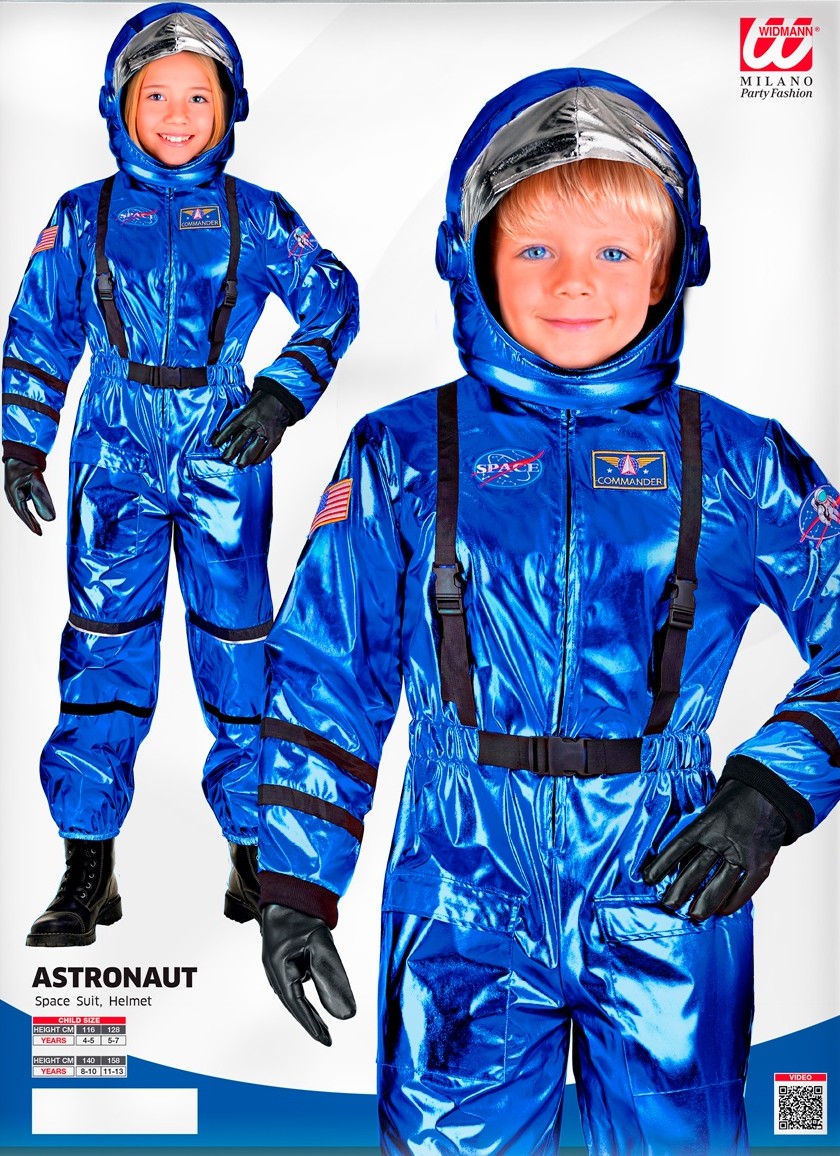 Kostüm Astronaut Blau · Gr. 128cm