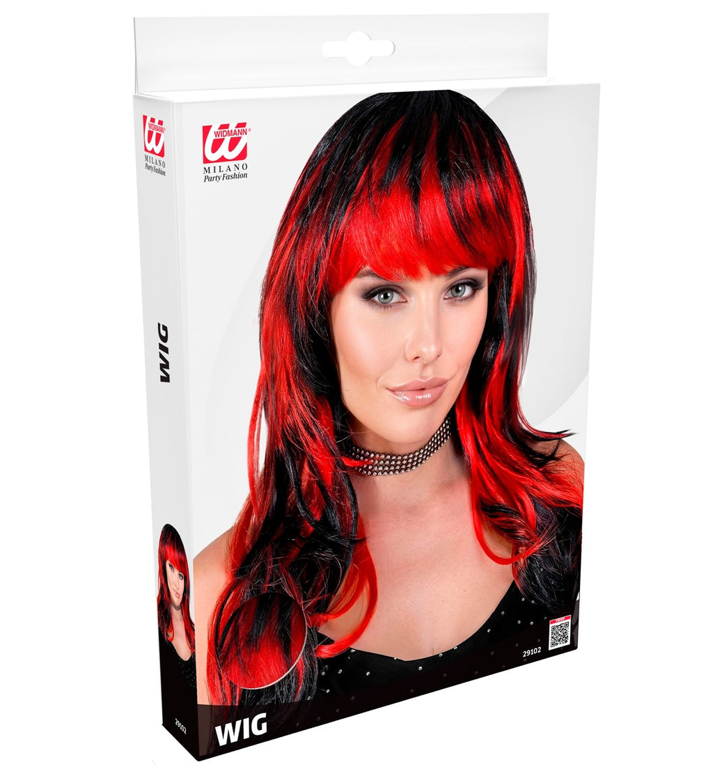 Perücke Vampirin schwarz-rot – Bild 1 | LuxeStyle