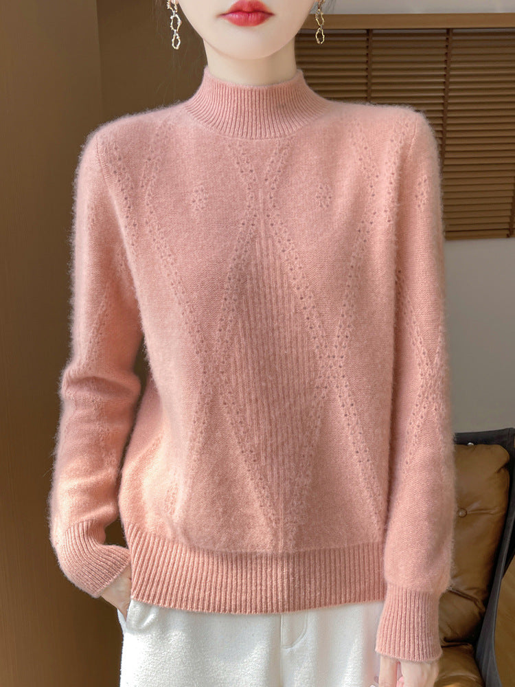 Wollpullover mit hohlgewebtem Design – Bild 2 | LuxeStyle