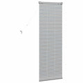 Fensterstore mit Vorhängen, Silber