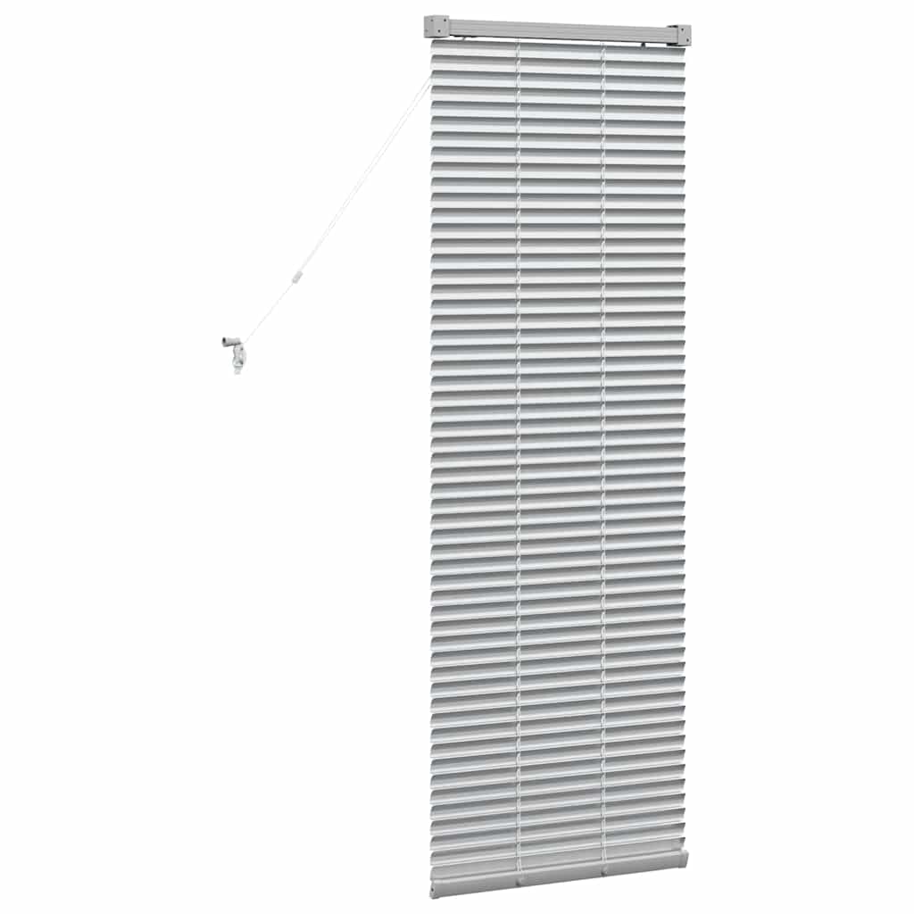 Modernes Jalousie mit Gardinen, silber