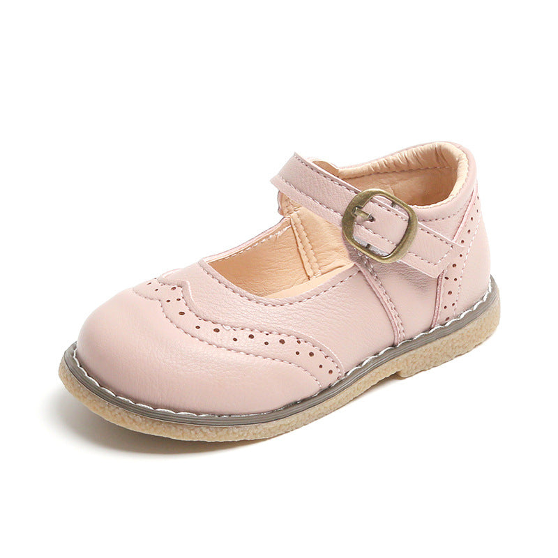 Mädchen Lederimitat-Schuhe mit Klettverschluss
