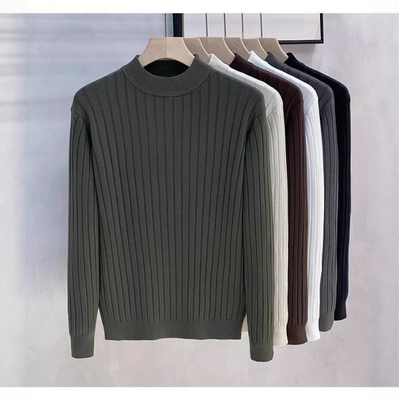 Strukturierter Mock-Neck Pullover für Herren
