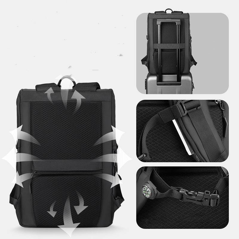 Reise-Rucksack mit Ladefunktion, wasserabweisend – Bild 1 | LuxeStyle