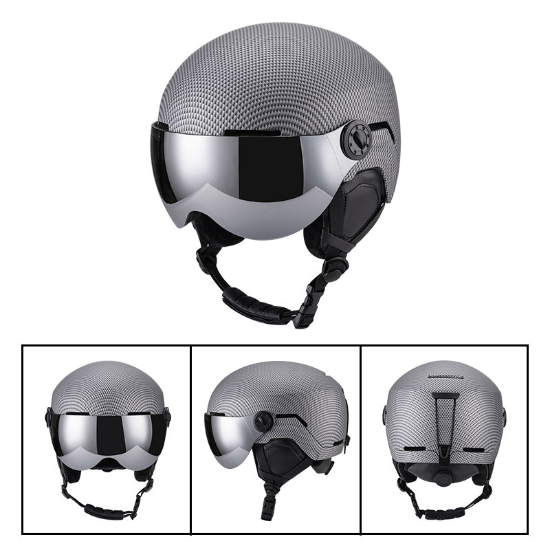 Skihelm-Überzug mit integriertem Visier