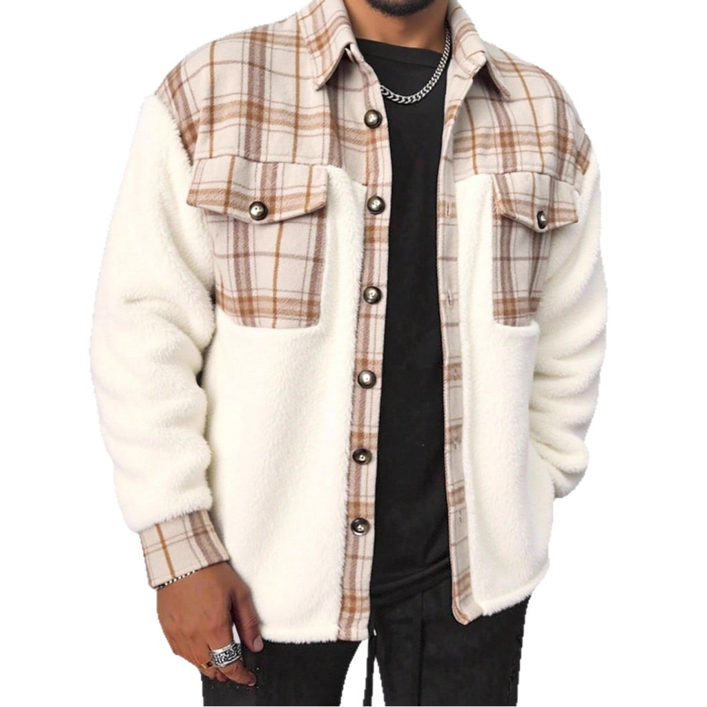 Grau-Weiss Karo Jacke