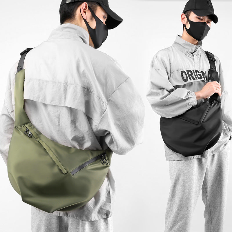 Unifarbene Umhängetasche für Herren – Bild 4 | LuxeStyle