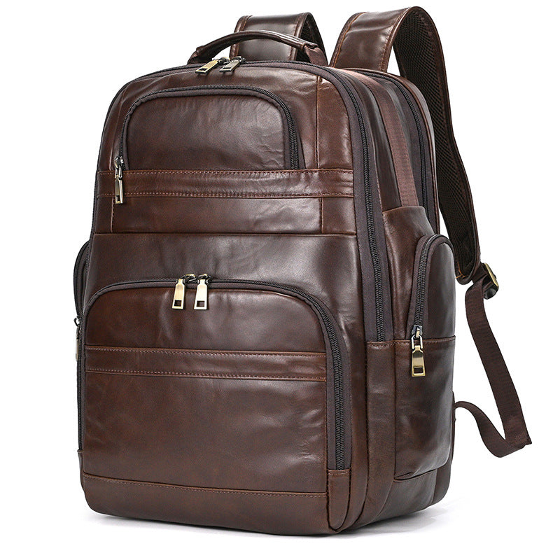 Retro-Lederrucksack aus Vollnarbenleder
