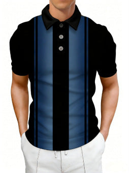 Herren-Polo mit 3D-Druck-Muster
