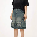 Vintage Loose Fit Denim Shorts für Herren