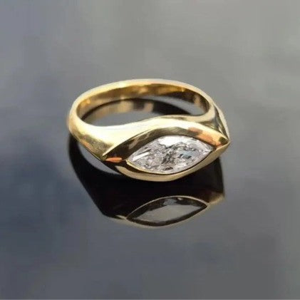 Hufeisen Zirkon Ring