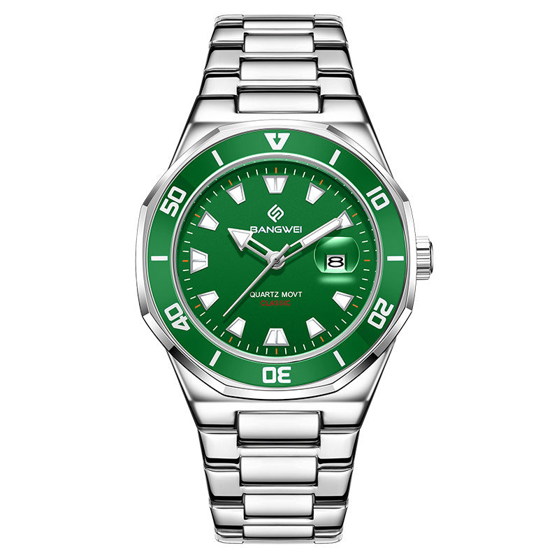 Herren-Quartz-Armbanduhr mit grossem Zifferblatt