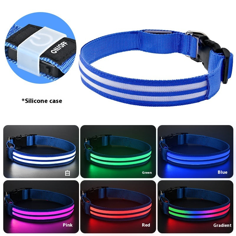Leuchtendes Nylon-Hundehalsband für die Nacht – Bild 4 | LuxeStyle