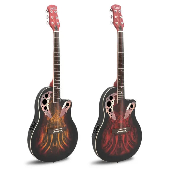 Akustisch-elektrische Cutaway-Gitarre, Sunset Red