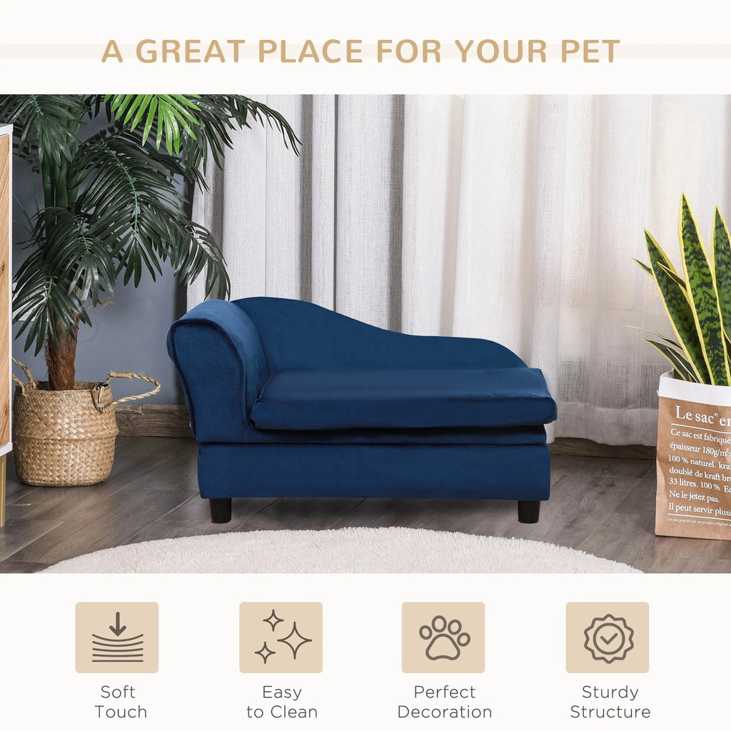 Hundebett mit Stauraum, Blau