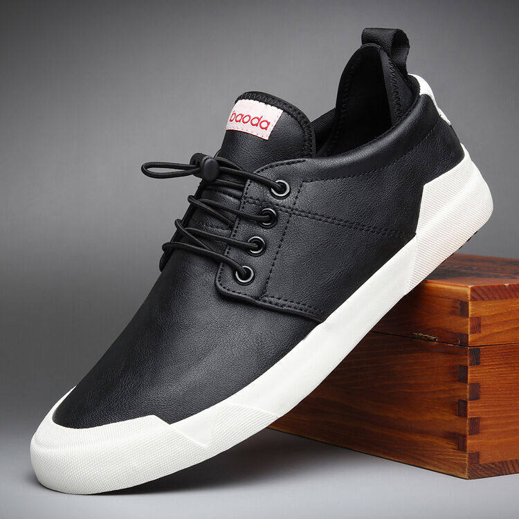 Herren Leder-Freizeitschuhe mit Super-Absatz