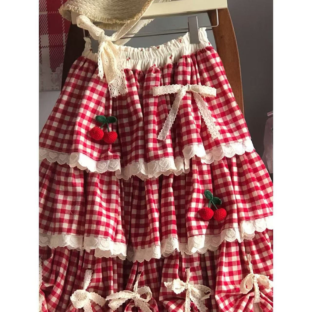 Festlicher Patchwork-Rock in Rot – Bild 3 | LuxeStyle
