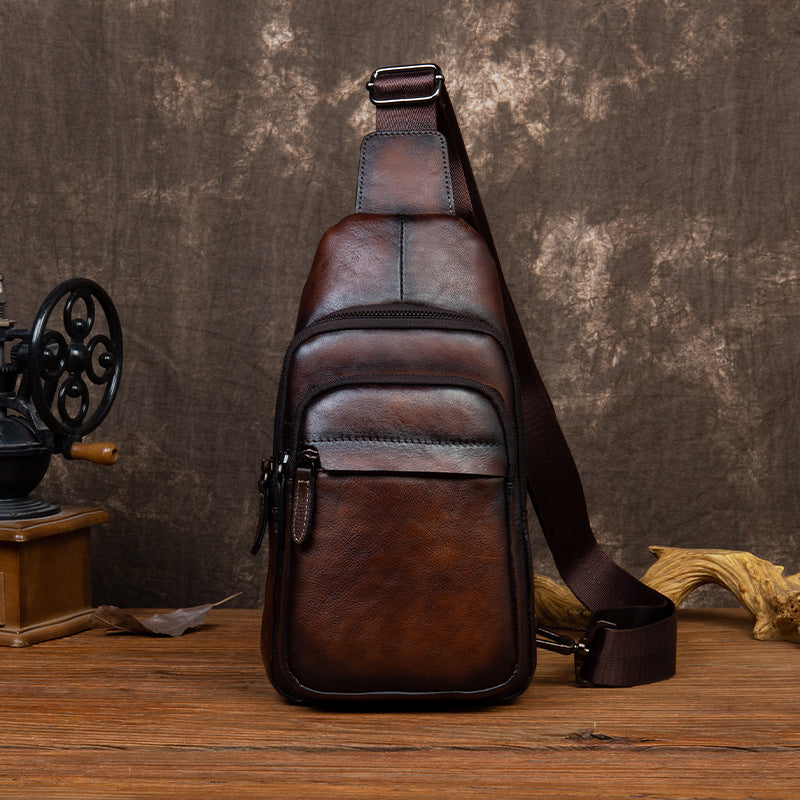 Retro Messenger Bag aus Rindsleder