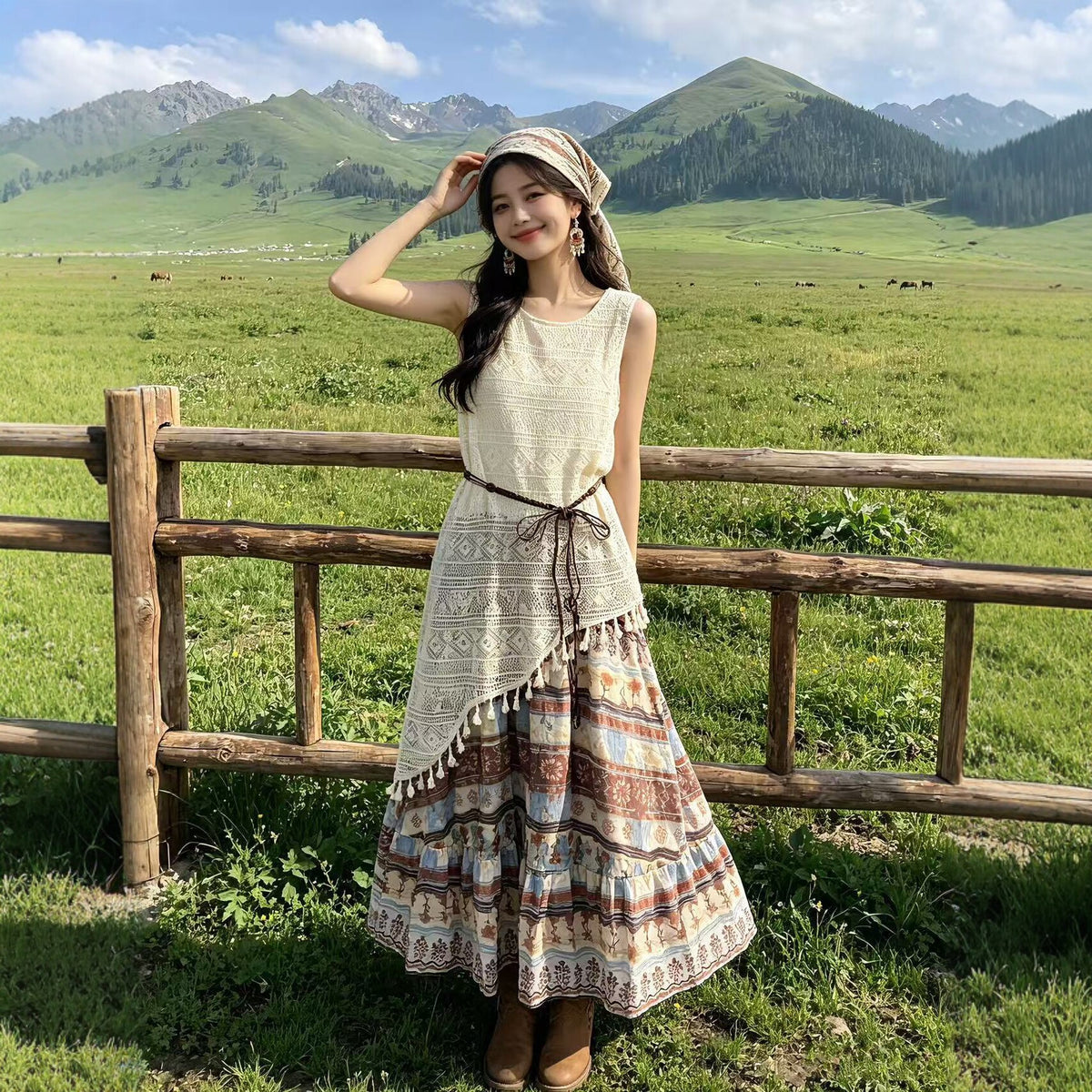 Ärmelloses Casual-Kleid im Ethno-Stil – Bild 10 | LuxeStyle