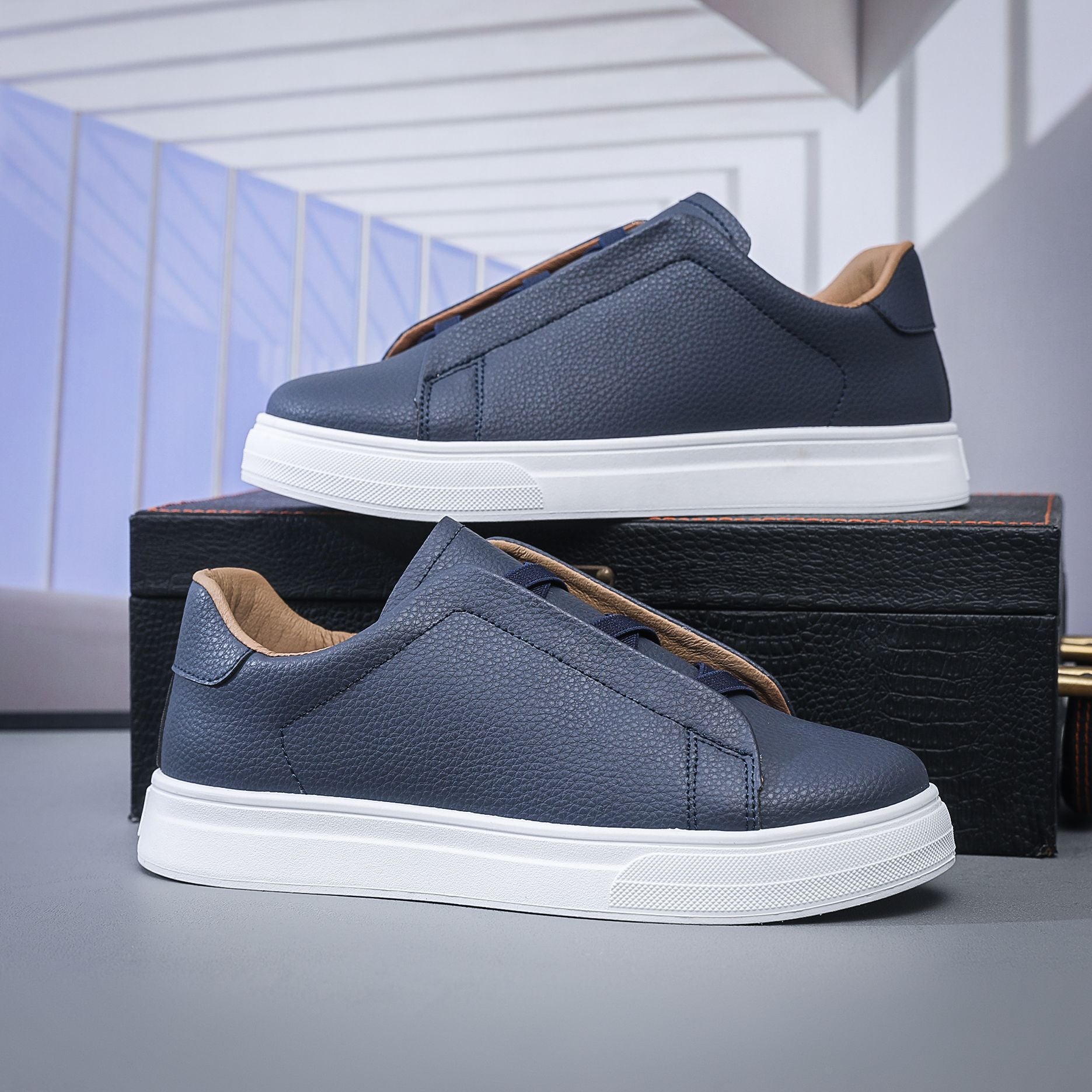 Klassische Herren-Freizeitschuhe mit Elastikband