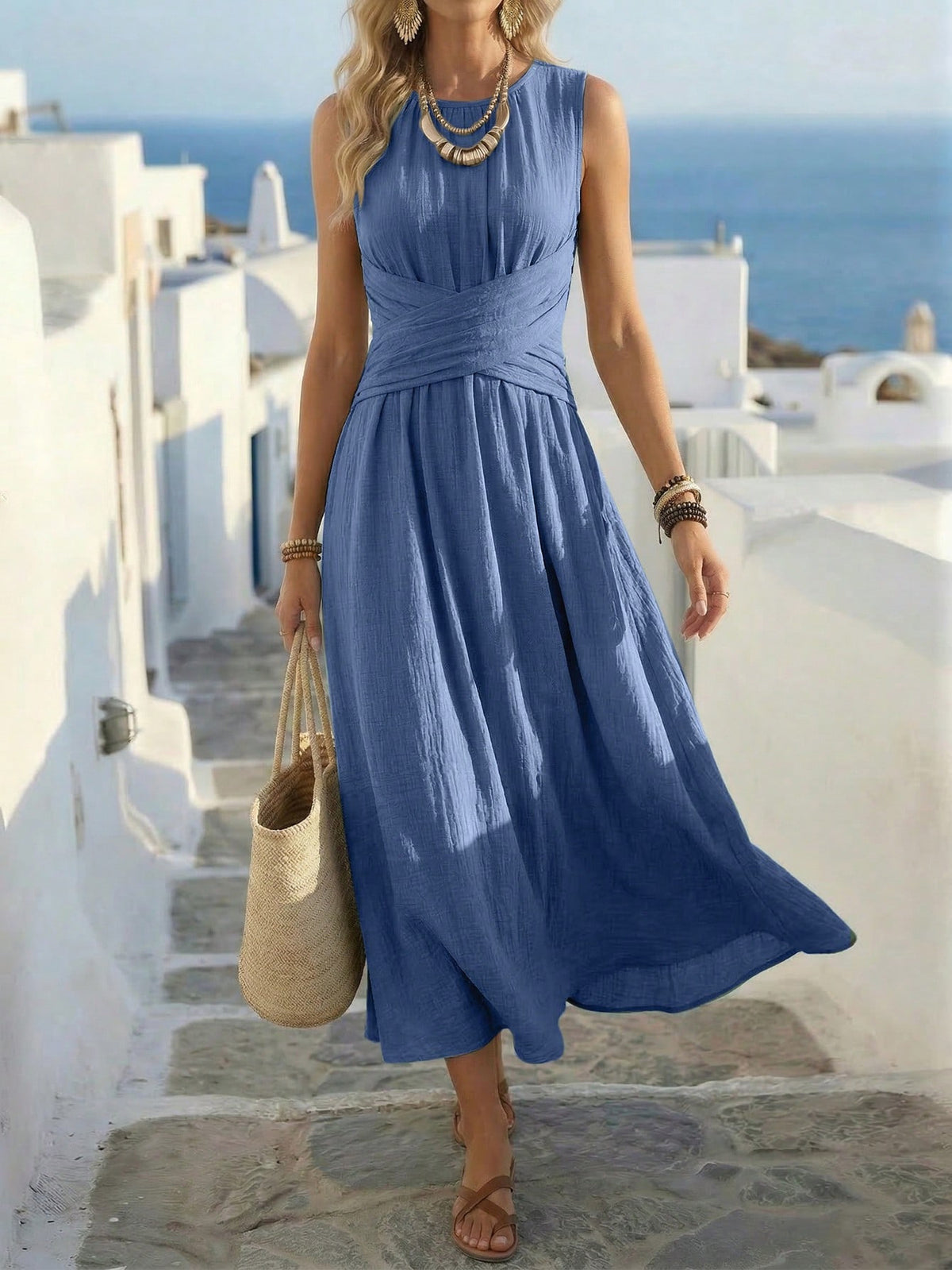 Ärmelloses Maxi-Sommerkleid im A-Linien-Schnitt – Bild 3 | LuxeStyle
