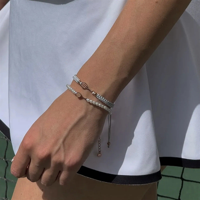 Handgewebtes Tennisarmband mit Farbblock – Bild 2 | LuxeStyle