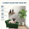 Haustier-Sofa mit Ablage für Katzen & kleine Hunde, grün