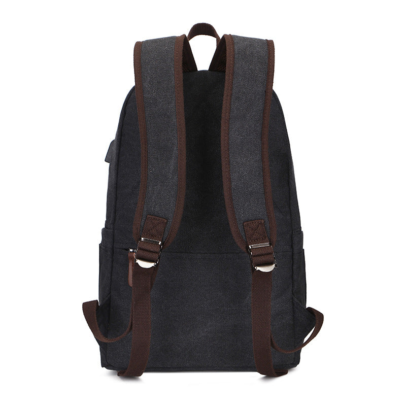 Canvas Rucksack mit USB-Anschluss – Bild 5 | LuxeStyle
