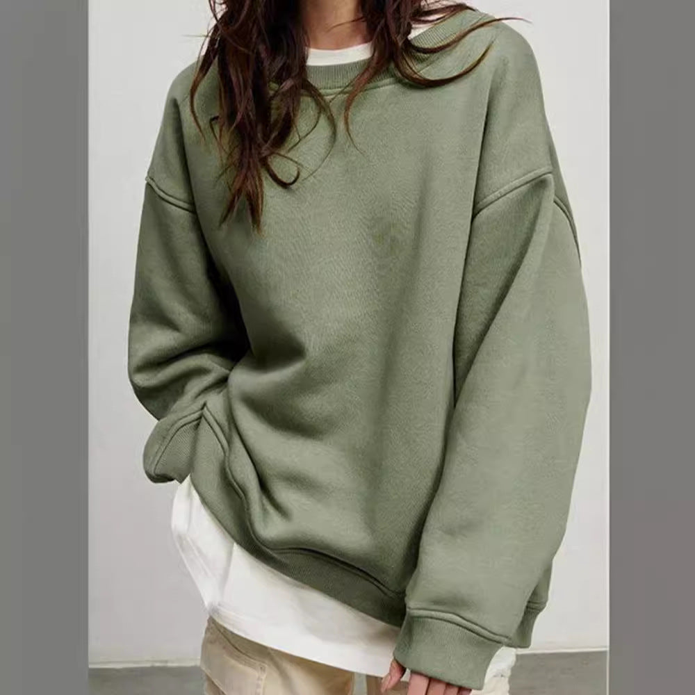 Weitenfreundlicher Rundhals-Hoodie