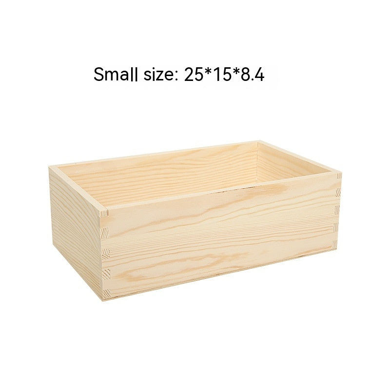 Holz-Aufbewahrungsbox im Retro-Stil