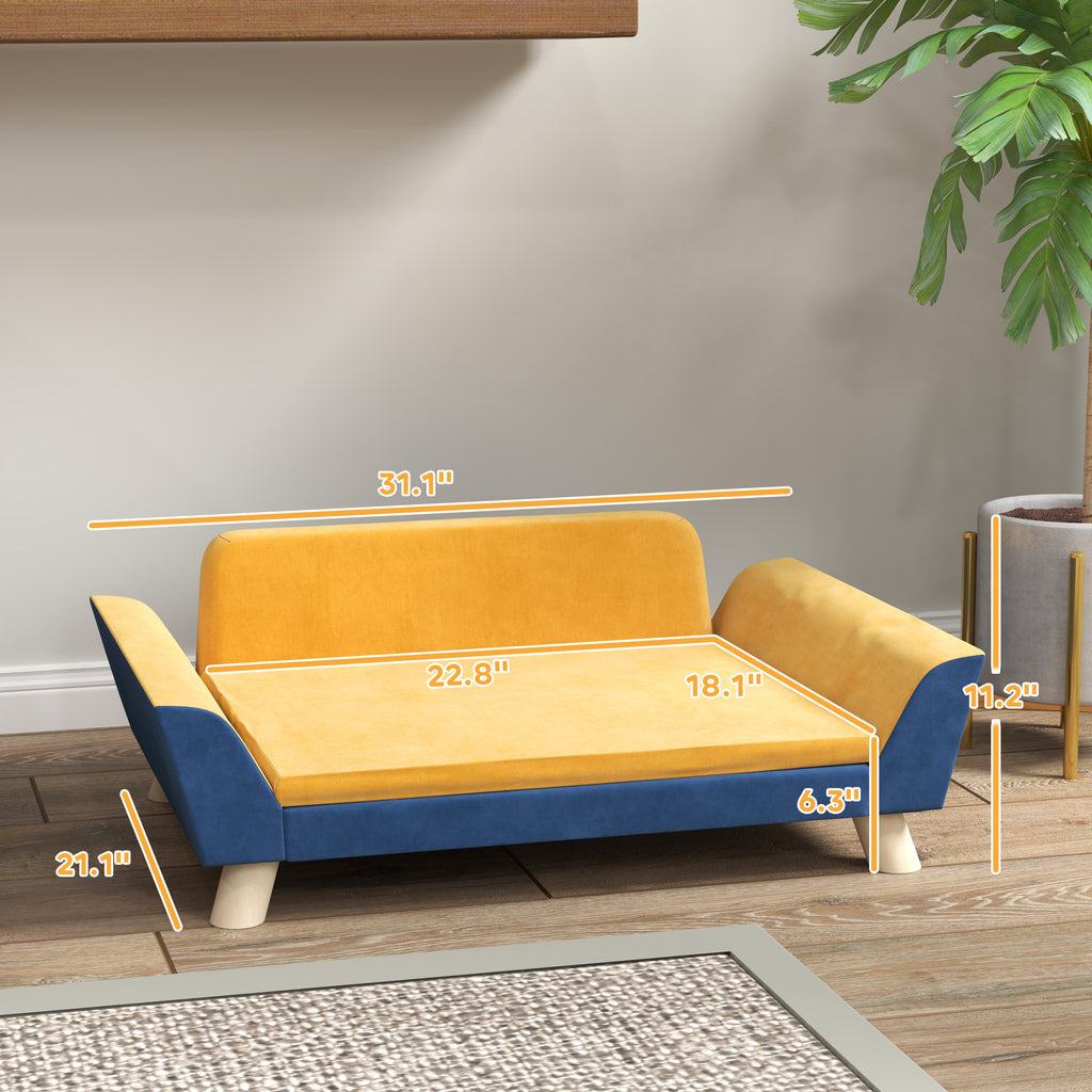 Hundebett-Sofa für kleine Hunde, Orange