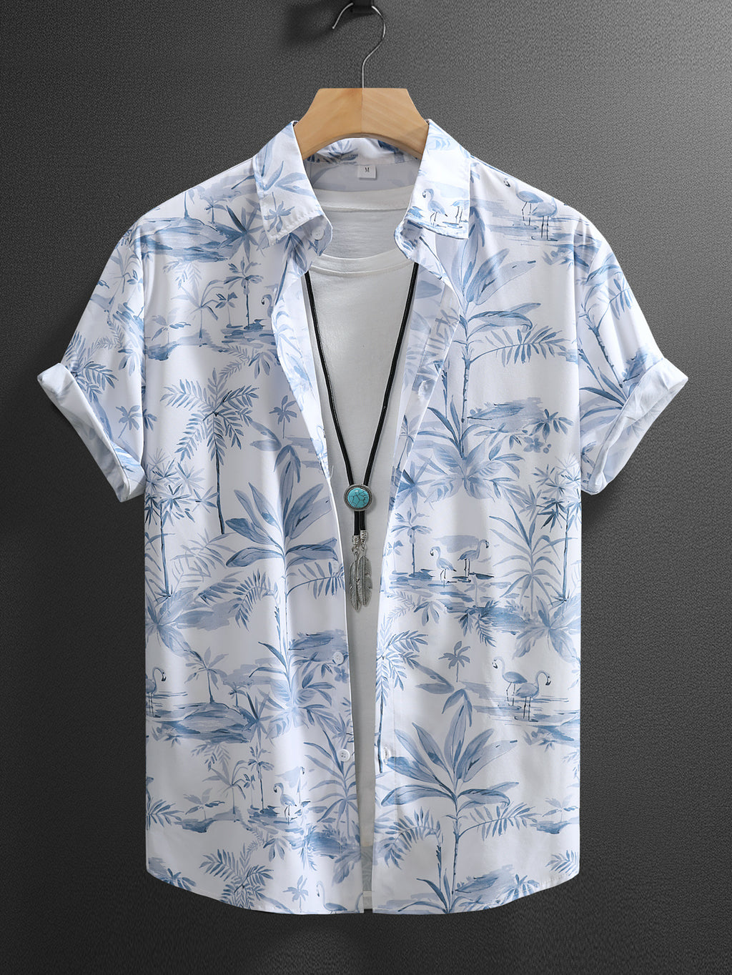 Herren Kurzarm-Shirt mit Blumenmuster
