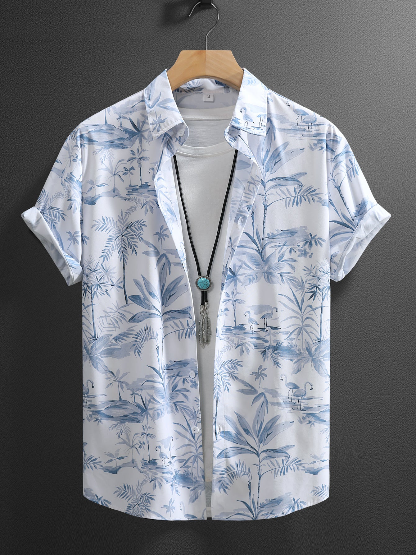 Herren Kurzarm-Shirt mit Blumenmuster
