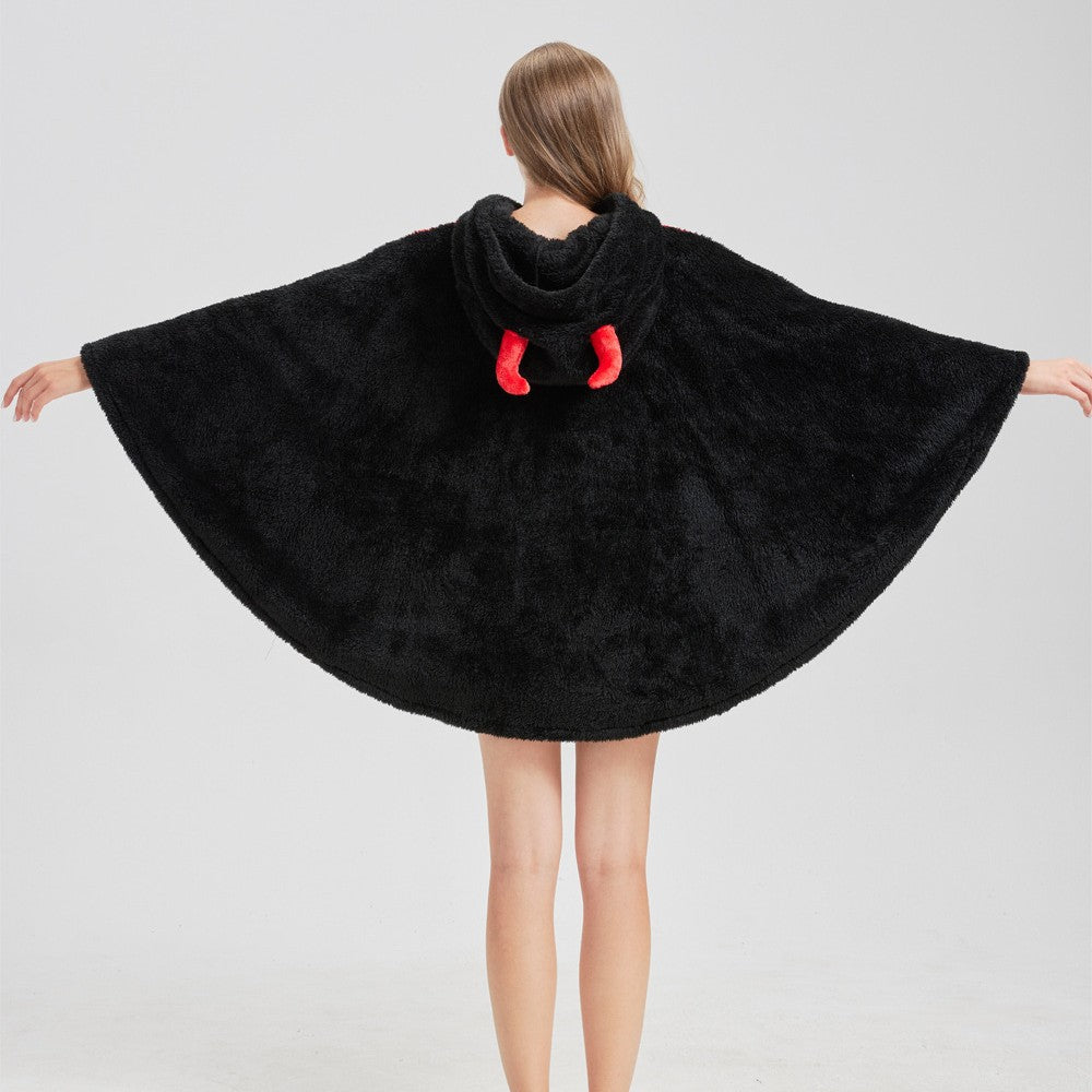 Halloween-Umhang «Kleiner Teufel» aus Flanell