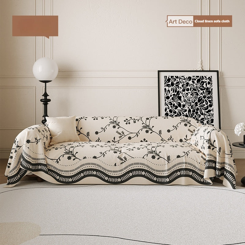Französischer Retro Sofaüberwurf mit Pflanzenmuster – Bild 5 | LuxeStyle